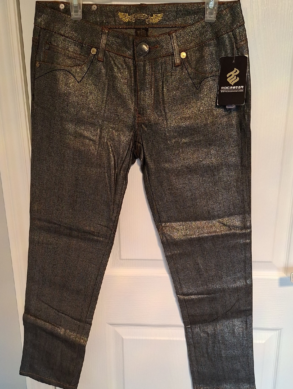 Rocawear Metallic Charcoal Skinny Jeans‎